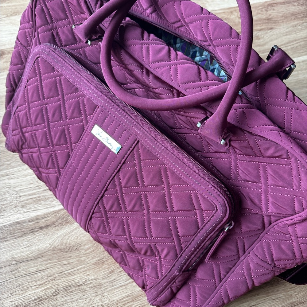Vera Bradley Purple Quilted Travel Bag